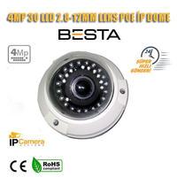 4MP 2.8MM-12mm lens 30 LED  IP POE Dome  Güvenlik Kamerası BT-6040